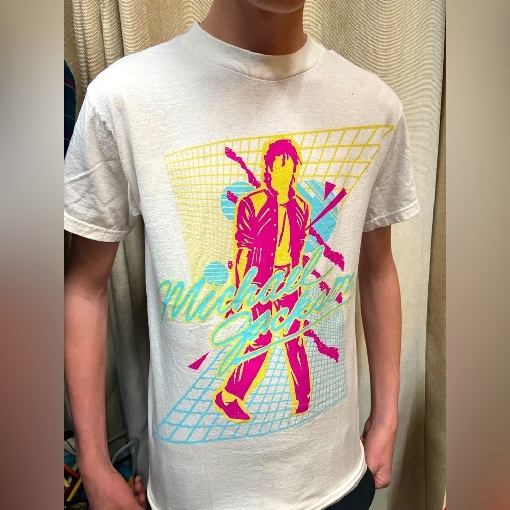 Alstyle Michael Jackson Retro White T Shirt Men’s size M